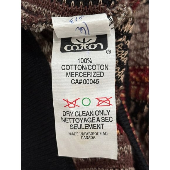 Avanzata Harry Rosen Mercerized Cotton Sweater Coogi 3D Knit Red Beige Men Size - Picture 4 of 6